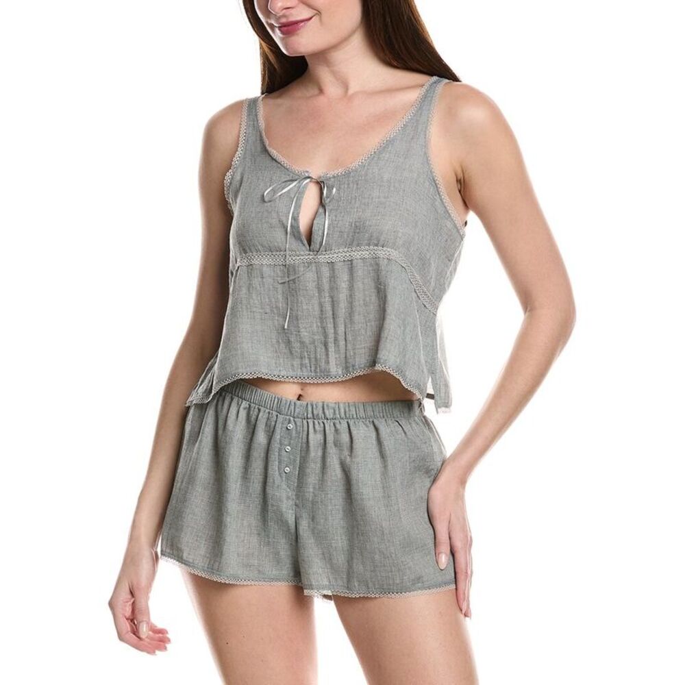 Andine Womens  Lulu Cropped Tank, Grey